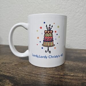 Birthday Cake Design Personalized Mug Christy's 40